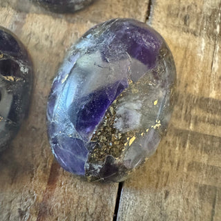 Oval Amethyst with Gold Lined Cabochon 22x30mm