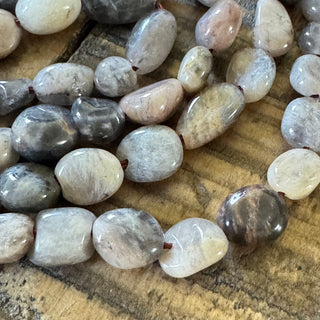 Black Sunstone Tumbled Stone Bead Strand - 5-8mm