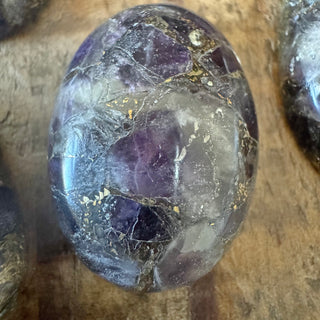 Oval Amethyst with Gold Lined Cabochon 22x30mm