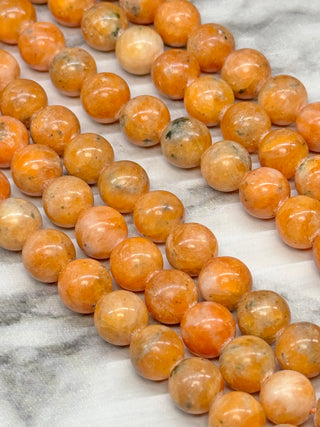 Orange Calcite Beads Strand - 8mm
