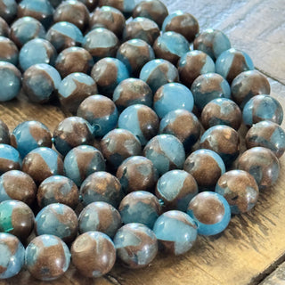 Light Blue Chalcedony Beads Strand - 8mm - 10mm