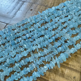 Aquamarine Chip Bead Strand - 4-10mm