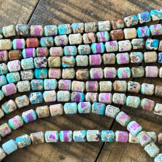 Imperial Jasper Column Bead Strand - 6mm