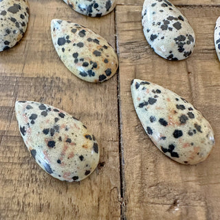 28x15mm Dalmatian Jasper Teardrop Cabochon