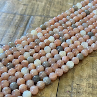 Multi-Color Moonstone Bead Strand - 8mm
