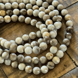 Silver Leaf Jasper Bead Strand - 8mm
