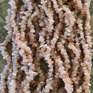 Sunstone Chip Bead Strand - 5-8mm