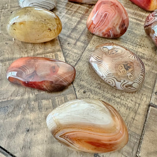 Madagascar Sardonyx Agate Palm Stones