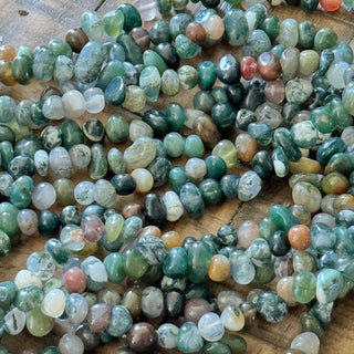 Indian Agate Tumbled Stone Beads - 6-10mm