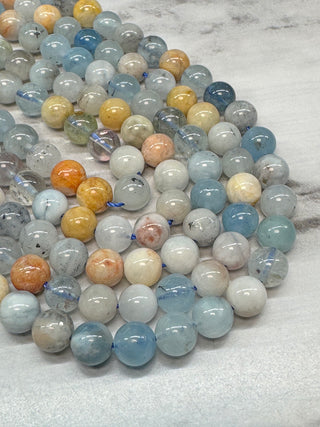 Aquamarine Beads Strand - 6mm - 8mm