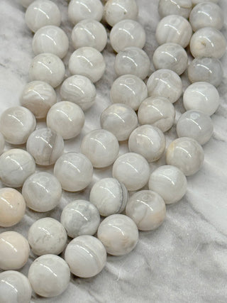 White Crazy Lace Agate Beads Strand - 4mm - 6mm - 8mm - 10mm