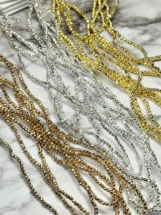 Hematite Faceted Beads Strand - 2mm - 3mm - 6mm - Multiple Colors