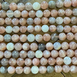 Multi-Color Moonstone Bead Strand - 8mm