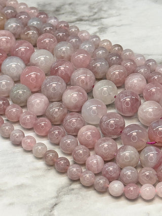 Madagascar Mauve Rose Quartz Bead Strand - 6mm - 8mm - 10mm - 12mm