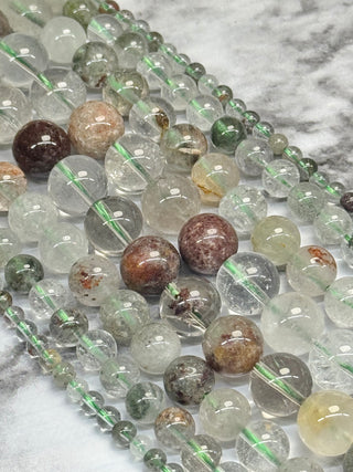 Garden Quartz Beads Strand - 4mm - 6mm - 8mm - 10mm