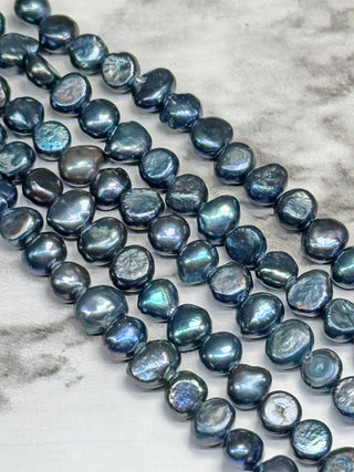 Freshwater Pearl Baroque Keshi Nugget Beads Strand - Peacock 6-7mm