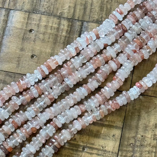Fire Quartz Rondelle Bead Strand - 9-13mm