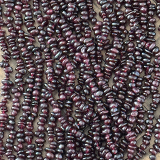 Grade AB Garnet Chip Bead Strand - 5-8mm
