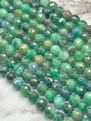 Fuchsite 128 Facet Beads Strand - 6mm