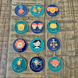 12pc Zodiac Charm Set