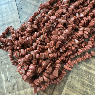 Red Goldstone Chip Bead Strand - 5-8mm