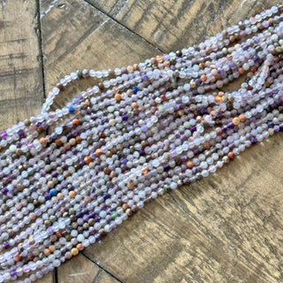 Amethyst Lace Agate Bead Strand - 2mm
