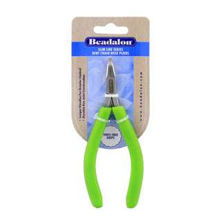 Beadalon Designer Series Slim Bent Chain Nose Plyers - Lime Green