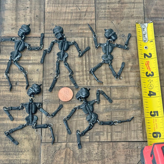 5pc Halloween Skeleton Pendants - Free-Moving