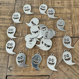 20pc Halloween Ghost Alloy Pendants