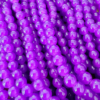 8mm Purple Glass Bead Strand