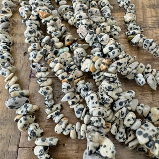 5-8mm Dalmatian Jasper Chip Bead Strand