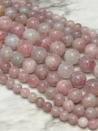 Madagascar Mauve Rose Quartz Bead Strand - 6mm - 8mm - 10mm - 12mm