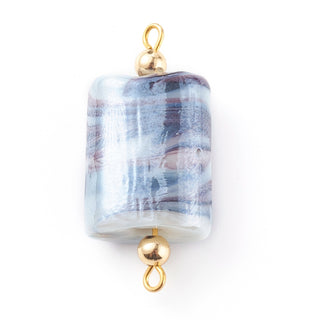 10pc Lampwork Pearlized Bead Link Connectors