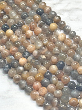 Black Sunstone Beads Strand - 4mm - 6mm - 8mm