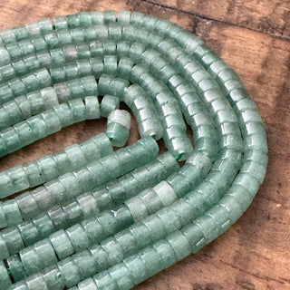 Green Aventurine Heishi Bead Strand - 4x2.5mm