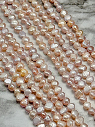 Freshwater Pearl  Baroque Keshi Beads Strand - Flamingo Pink - 5x4x3mm