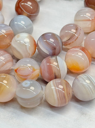 Grade A Sardonyx Beads Strand - 14mm