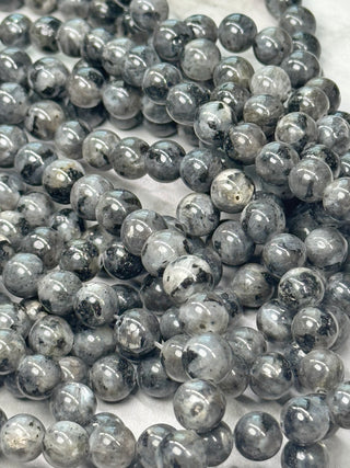 Larvikite Bead Strand - Black Labradorite 4mm - 6mm - 8mm - 12mm