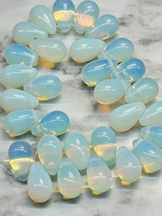 Opalite Top Drilled Teardrop Beads Strand  - 16x10mm