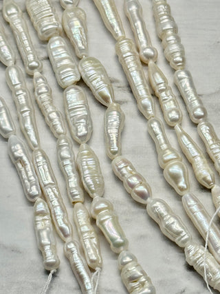 Freshwater Pearl Baroque Keshi Stick Beads Strand
