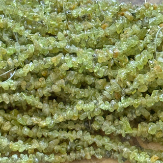 Grade A Peridot Chip Bead Strand - 3-5mm