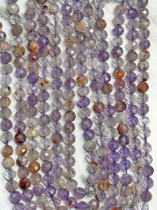 Purple Phantom Quartz Faceted Beads Strand - 4mm