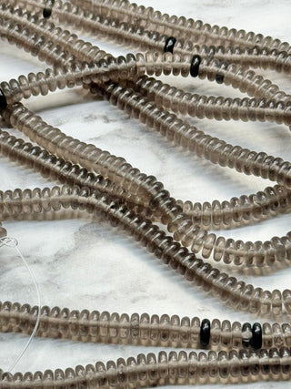 Ice Obsidian Rondelle Beads Strand - 6x2mm