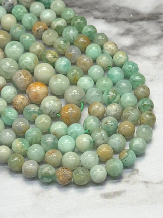 Green Quartz Beads Strand - 6mm - 8mm