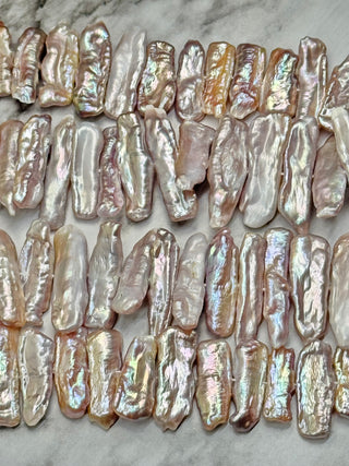 Freshwater Pearl Keshi Nugget Beads Strand - 12-28mm