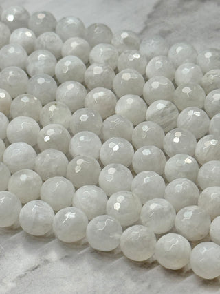 Moonstone Faceted Beads Strand - 6mm - 8mm