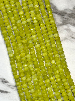 Quartz Faceted Rondelles - 4x2mm - Multiple Colors