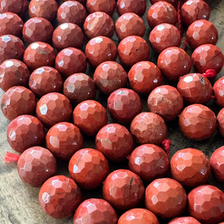 Faceted Red Jasper Bead Strand - 4mm - 6mm - 8mm