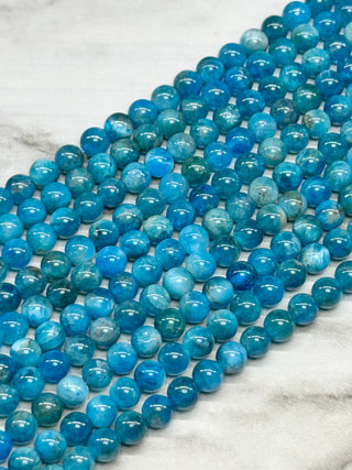 Blue Apatite Bead Strand - 4mm - 6mm