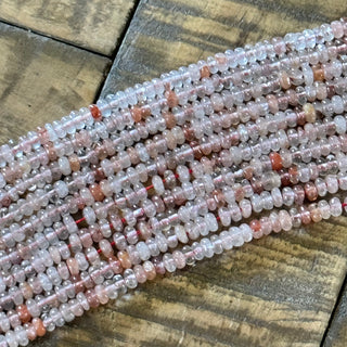 Rondelle Fire Quartz Beads - 4x2mm